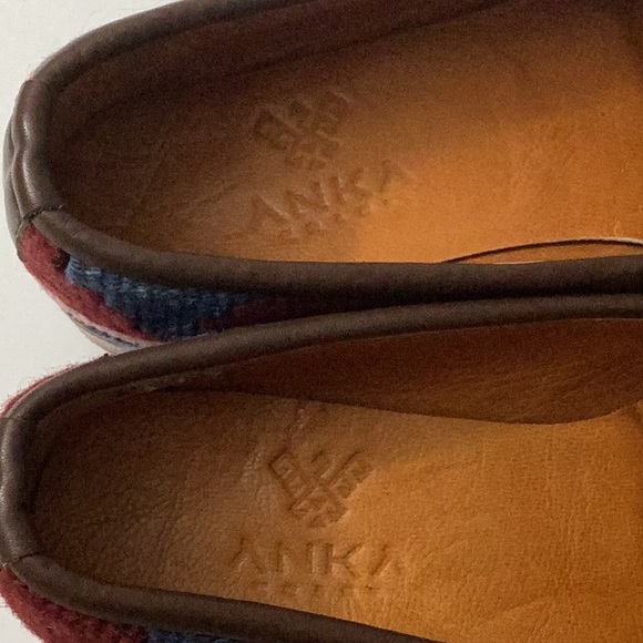 New Anka Craft Kilim Loafers 100% Wool Upper with Leather Size 37 - Picture 7 of 8